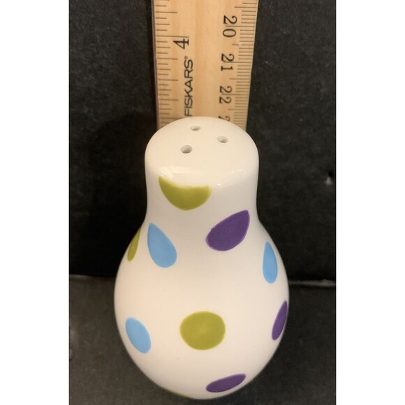 Salt And Pepper Shakers W/Colorful Polka Dots - Picture 4 of 4